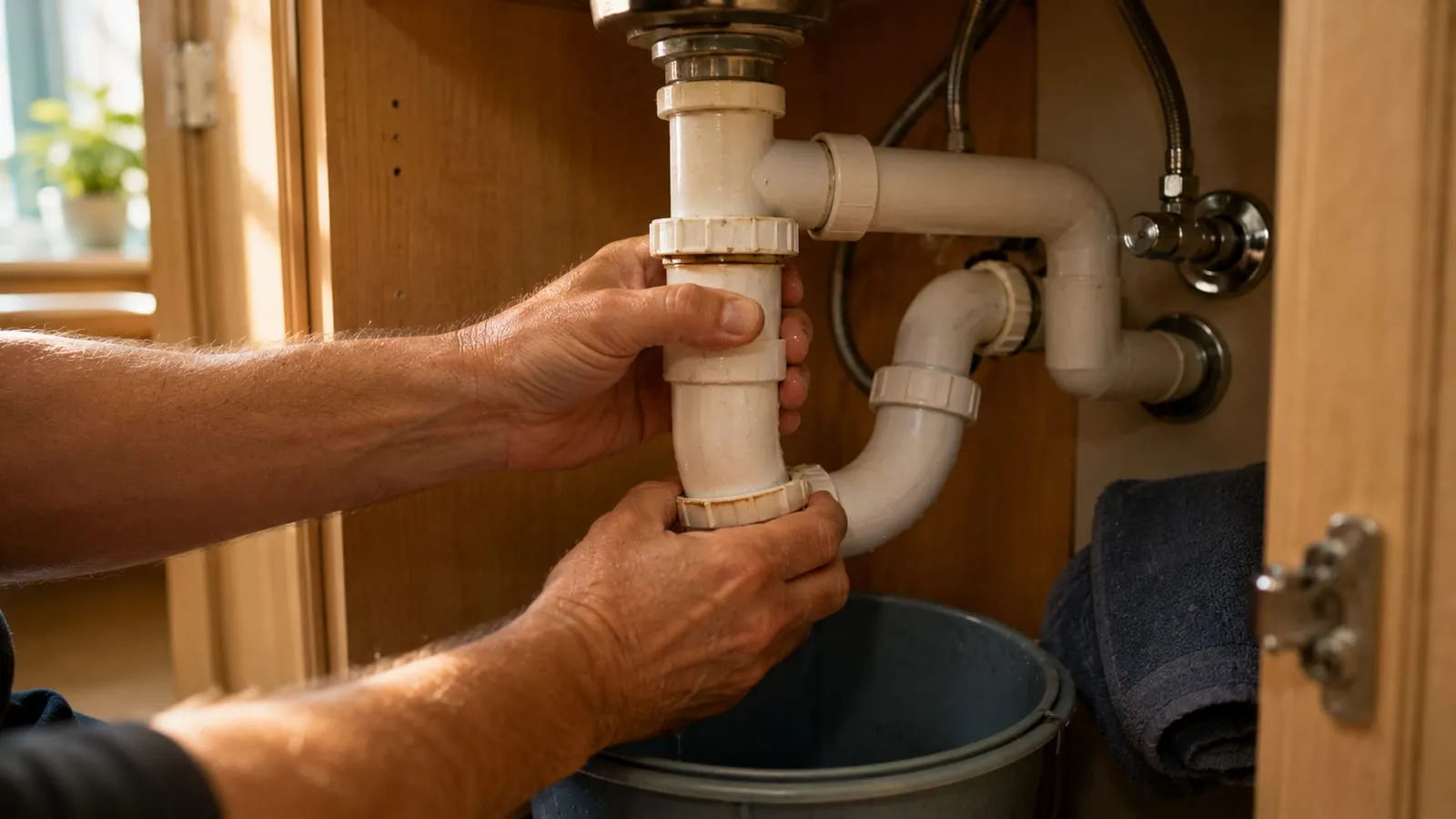 Cleaning the sink trap