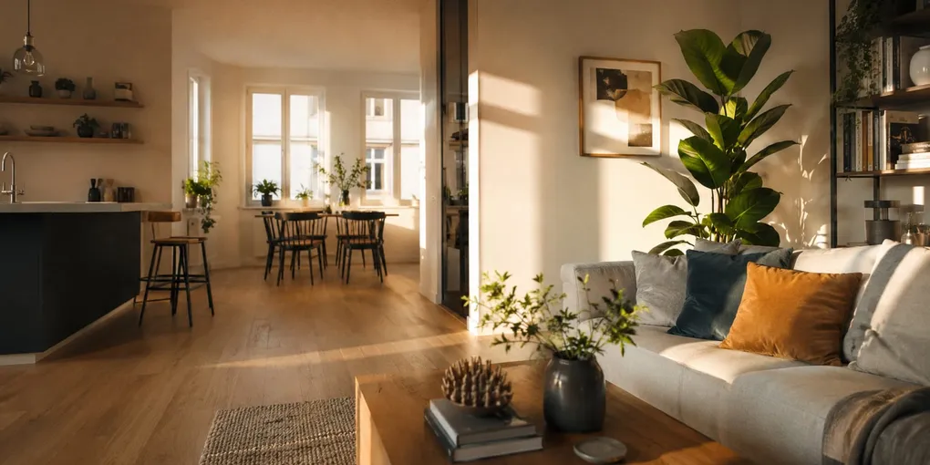 Appartement en travaux pendant une rénovation complète avec matériaux et outils