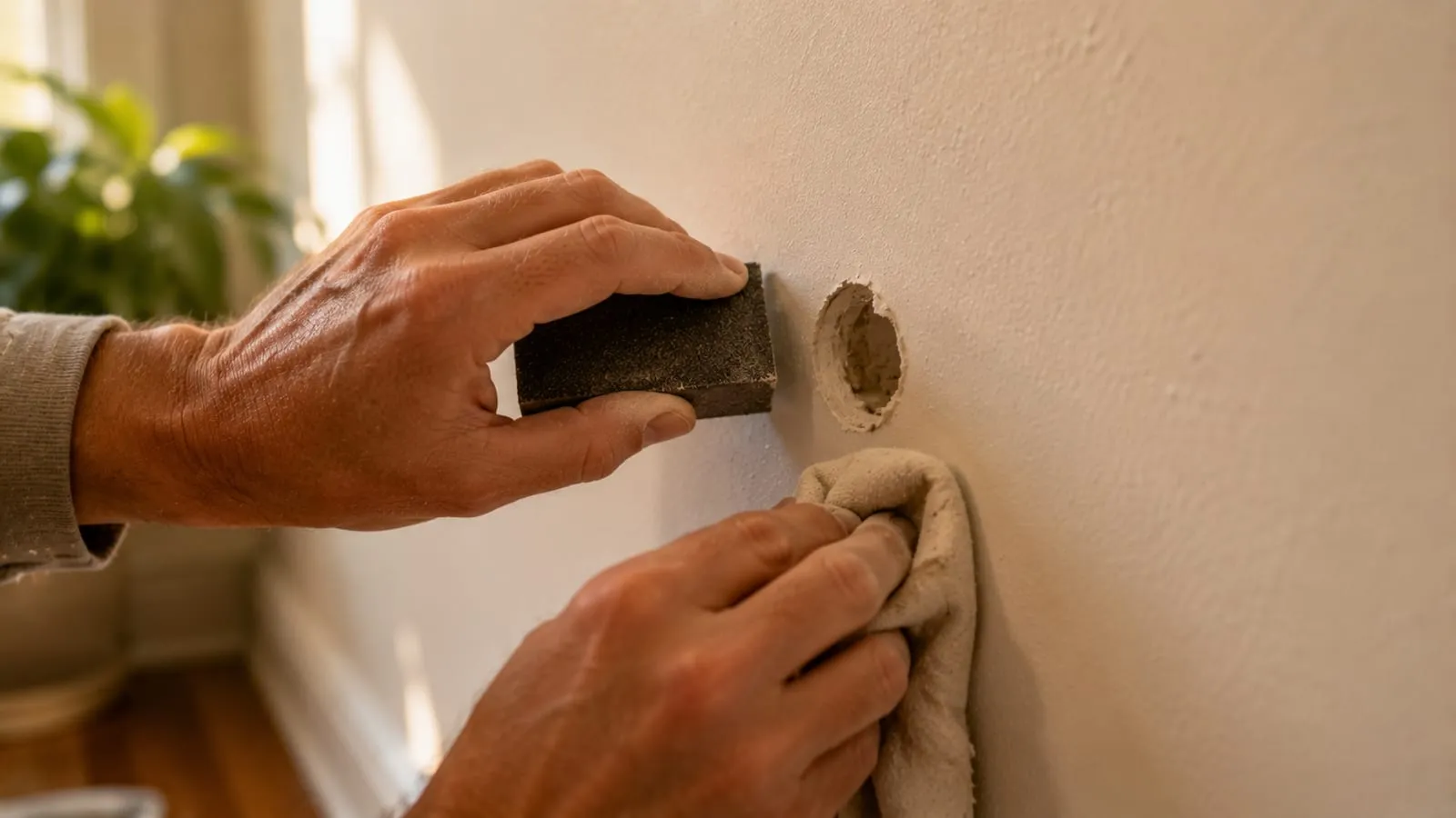 Preparing and cleaning the hole before filling